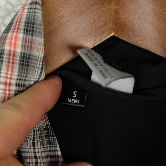 Club Cr Ride Cycling Jesey Mens Small Gray Red Plaid Pearl Snap Short Sleeve - Picture 12 of 13